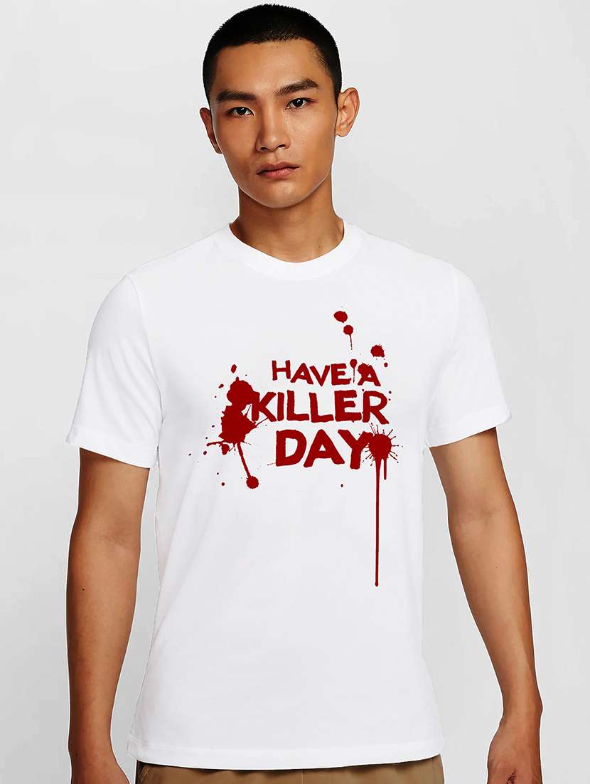 men white round neck regular fit t-shirt - 21841577 - Zoom Image - 0