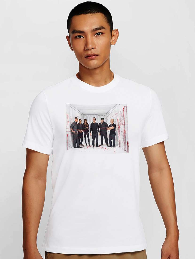 men white round neck regular fit t-shirt - 21841579 -  Zoom Image - 0