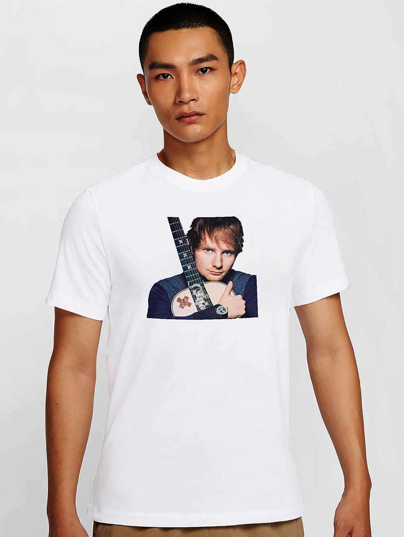 men white round neck regular fit t-shirt - 21841598 -  Zoom Image - 0