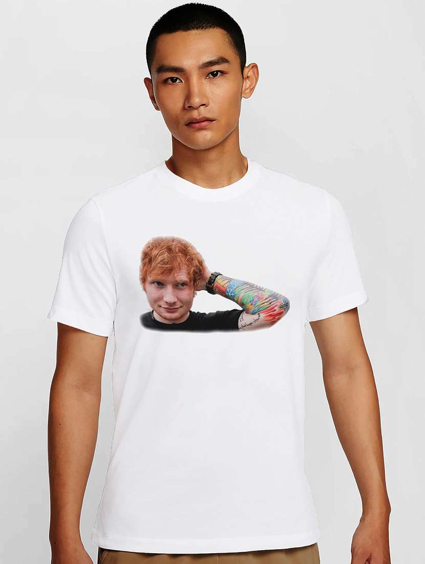 men white round neck regular fit t-shirt - 21841599 - Zoom Image - 0