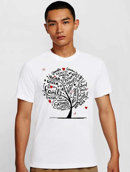 men white round neck regular fit t-shirt - 21841609 - Standard Image - 0