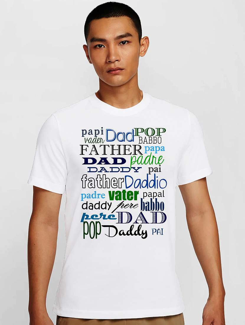 men white round neck regular fit t-shirt