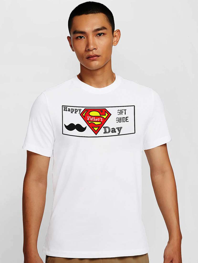 men white round neck regular fit t-shirt - 21841617 -  Zoom Image - 0