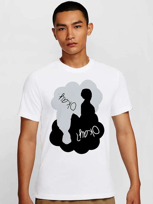 men white round neck regular fit t-shirt - 21841618 -  Standard Image - 0