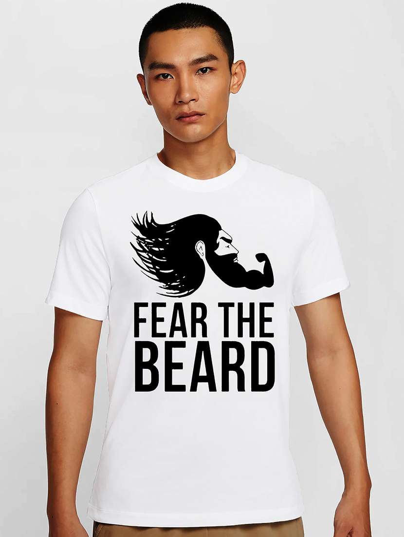 men white round neck regular fit t-shirt - 21841622 -  Zoom Image - 0