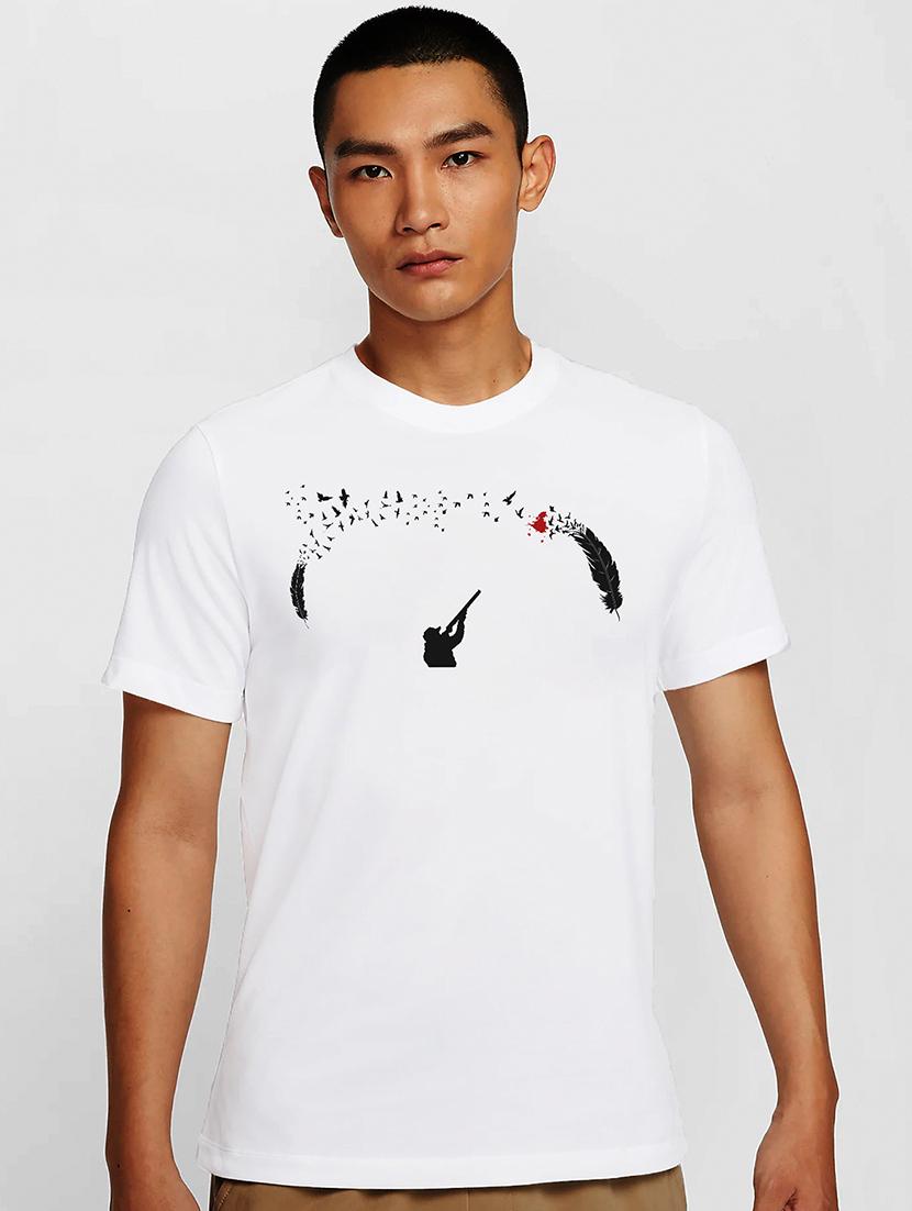 men white round neck regular fit t-shirt - 21841623 - Zoom Image - 0