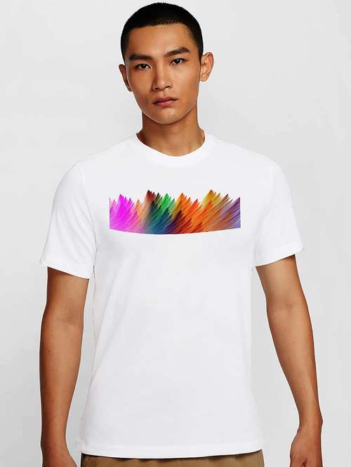 men white round neck regular fit t-shirt - 21841624 -  Standard Image - 0