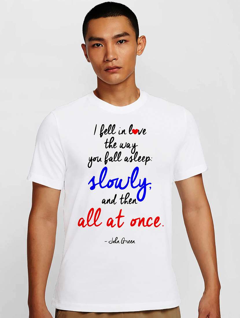 men white round neck regular fit t-shirt - 21841626 - Zoom Image - 0