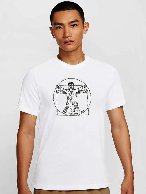 men white round neck regular fit t-shirt - 21841639 -  Standard Image - 0