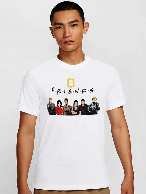 men white round neck regular fit t-shirt - 21841655 -  Standard Image - 0