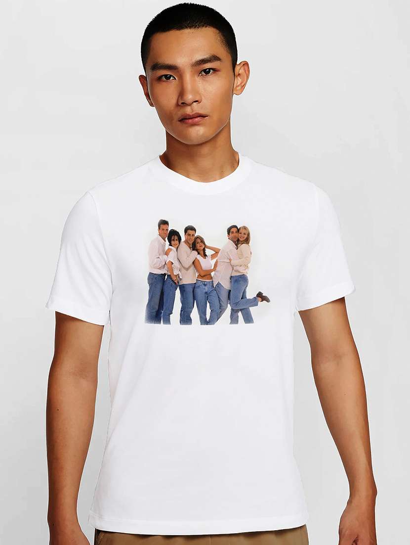 men white round neck regular fit t-shirt - 21841657 -  Zoom Image - 0