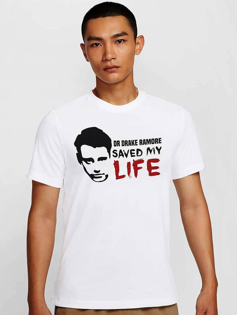 men white round neck regular fit t-shirt - 21841660 - Zoom Image - 0