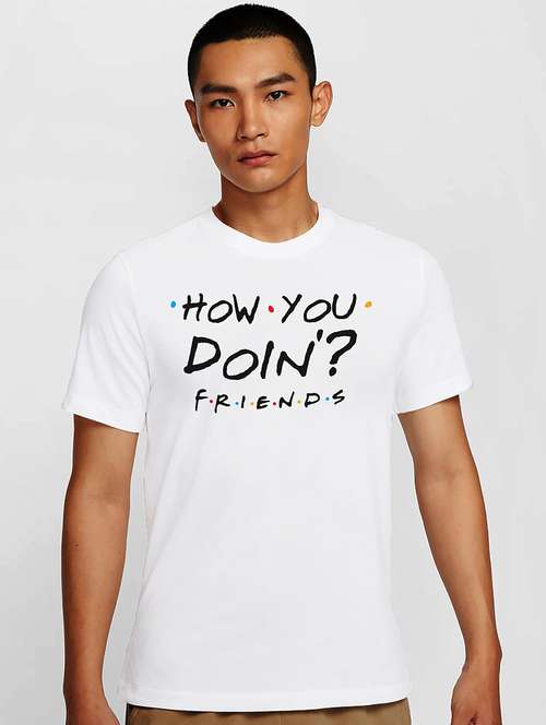 men white round neck regular fit t-shirt - 21841663 -  Standard Image - 0