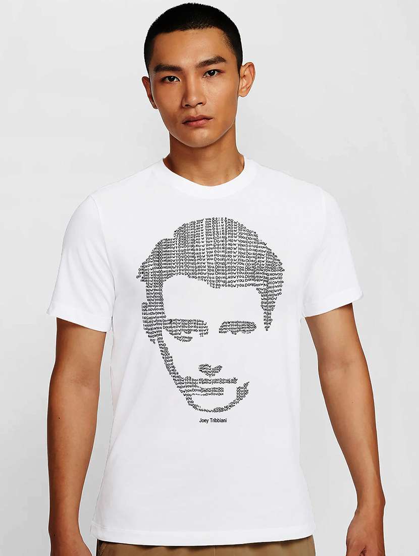 men white round neck regular fit t-shirt - 21841667 -  Zoom Image - 0