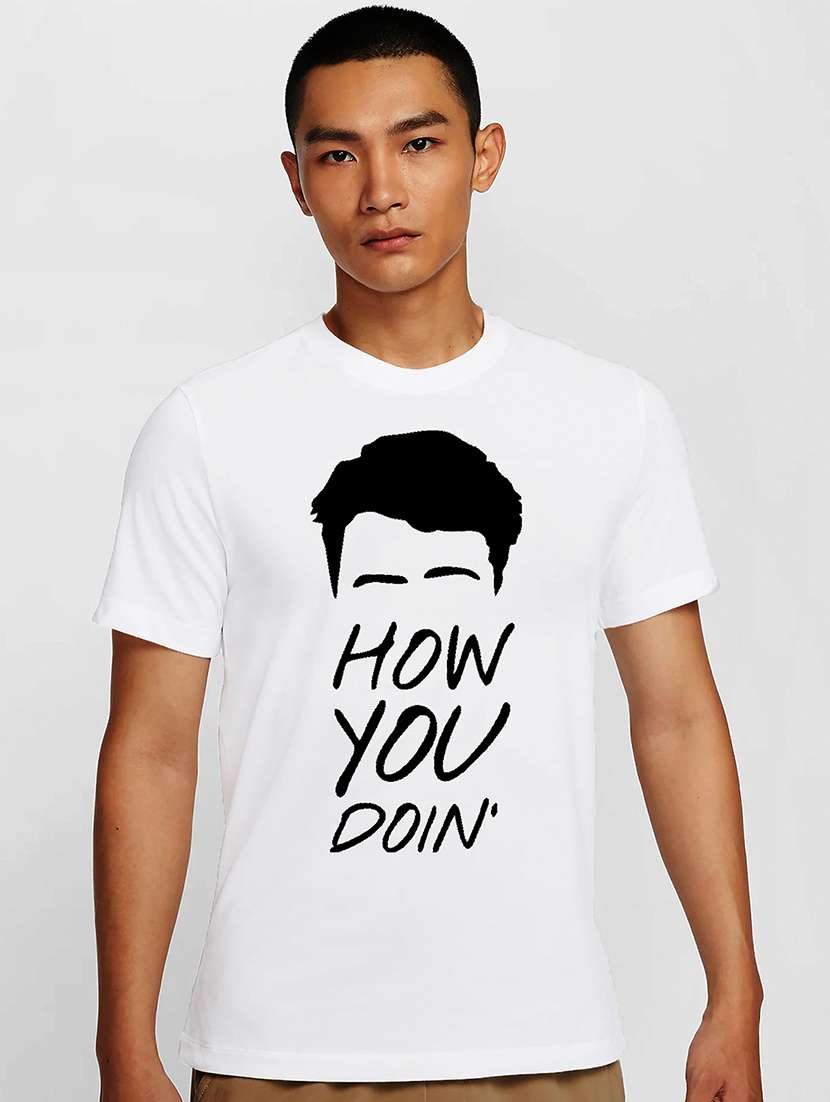 men white round neck regular fit t-shirt - 21841668 -  Zoom Image - 0