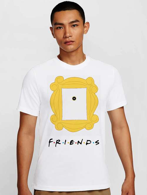 men white round neck regular fit t-shirt - 21841675 -  Standard Image - 0