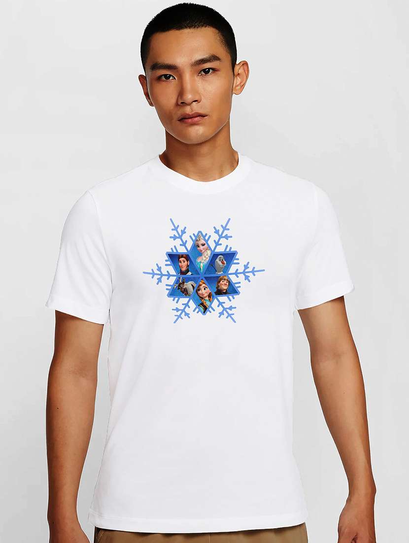 men white round neck regular fit t-shirt - 21841685 -  Zoom Image - 0