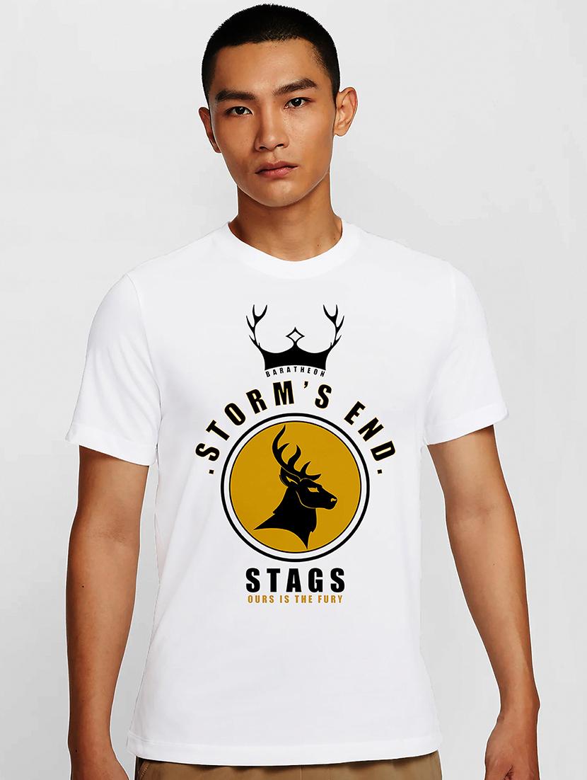 men white round neck regular fit t-shirt - 21841690 -  Zoom Image - 0