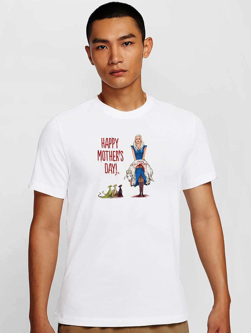 men white round neck regular fit t-shirt