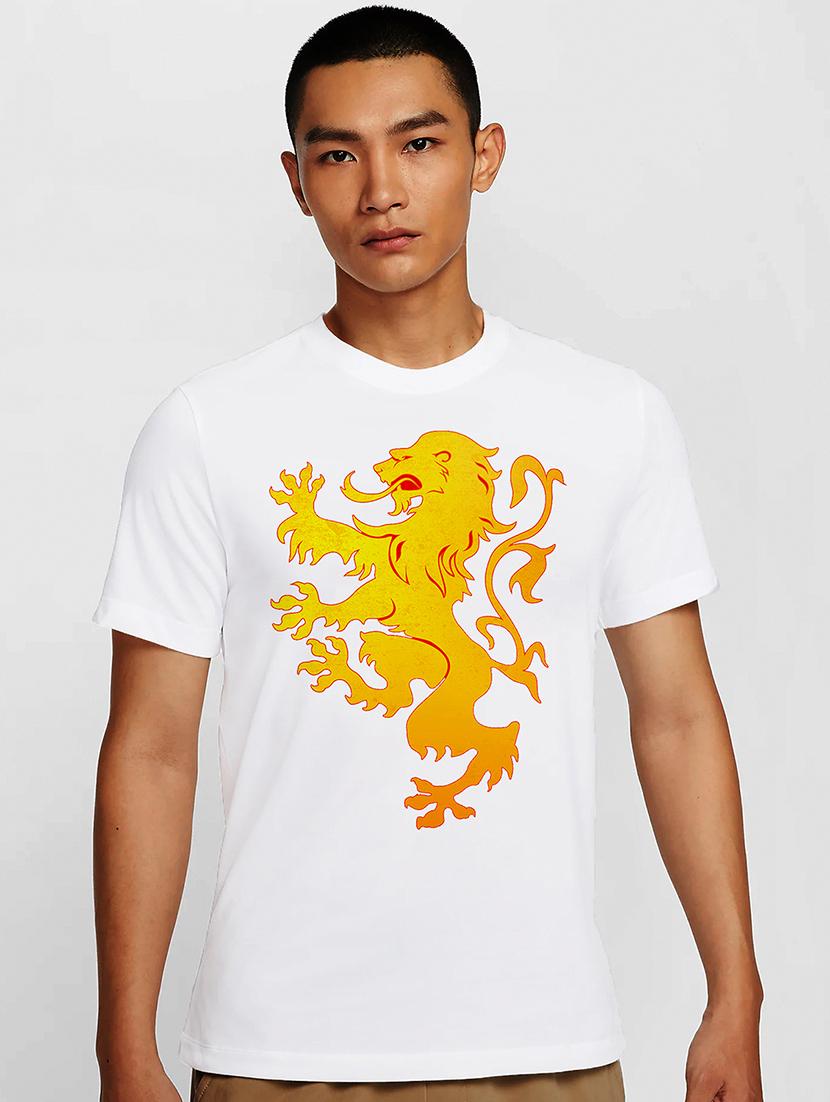 men white round neck regular fit t-shirt - 21841703 - Zoom Image - 0