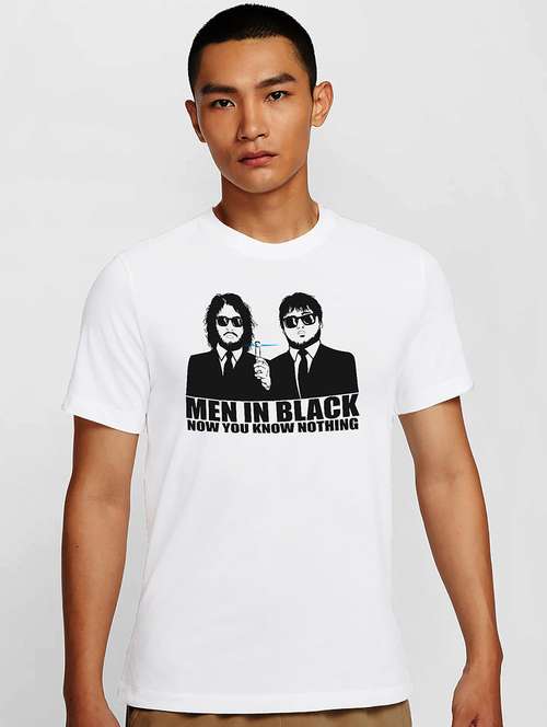 men white round neck regular fit t-shirt - 21841704 -  Standard Image - 0