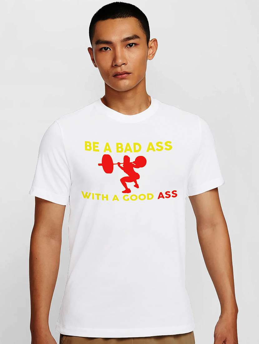 men white round neck regular fit t-shirt - 21841724 -  Zoom Image - 0