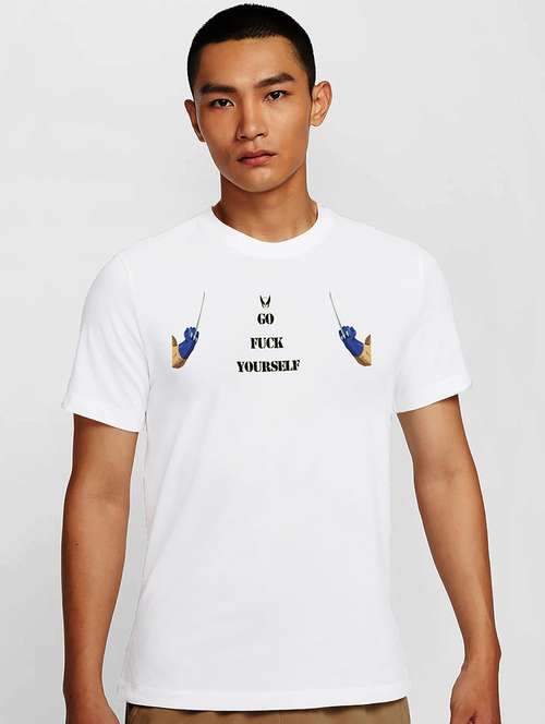 men white round neck regular fit t-shirt - 21841750 -  Standard Image - 0