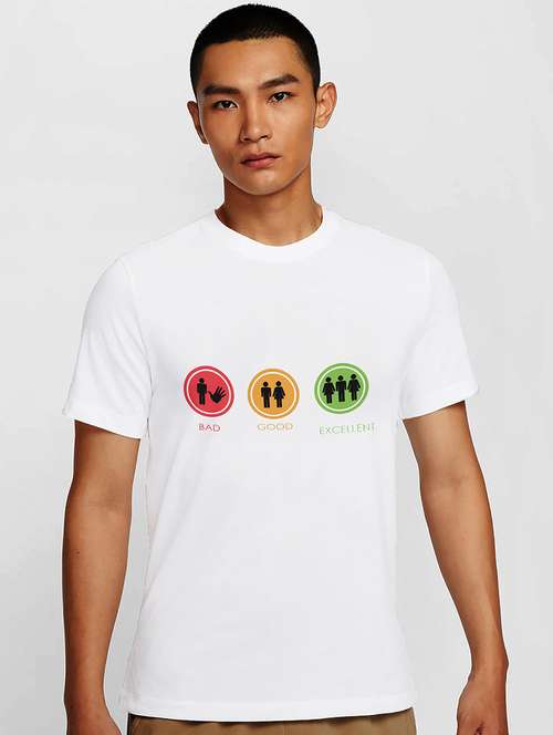 men white round neck regular fit t-shirt - 21841768 -  Standard Image - 0