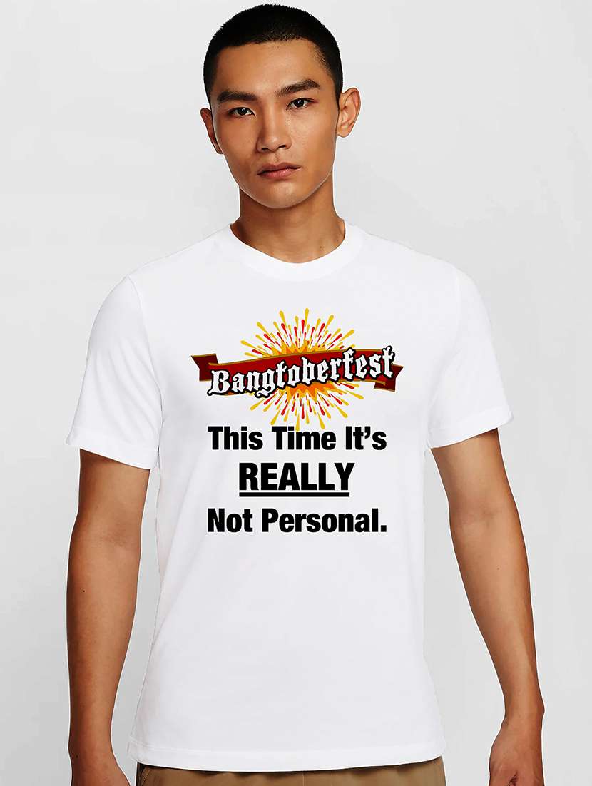 men white round neck regular fit t-shirt - 21841791 -  Zoom Image - 0