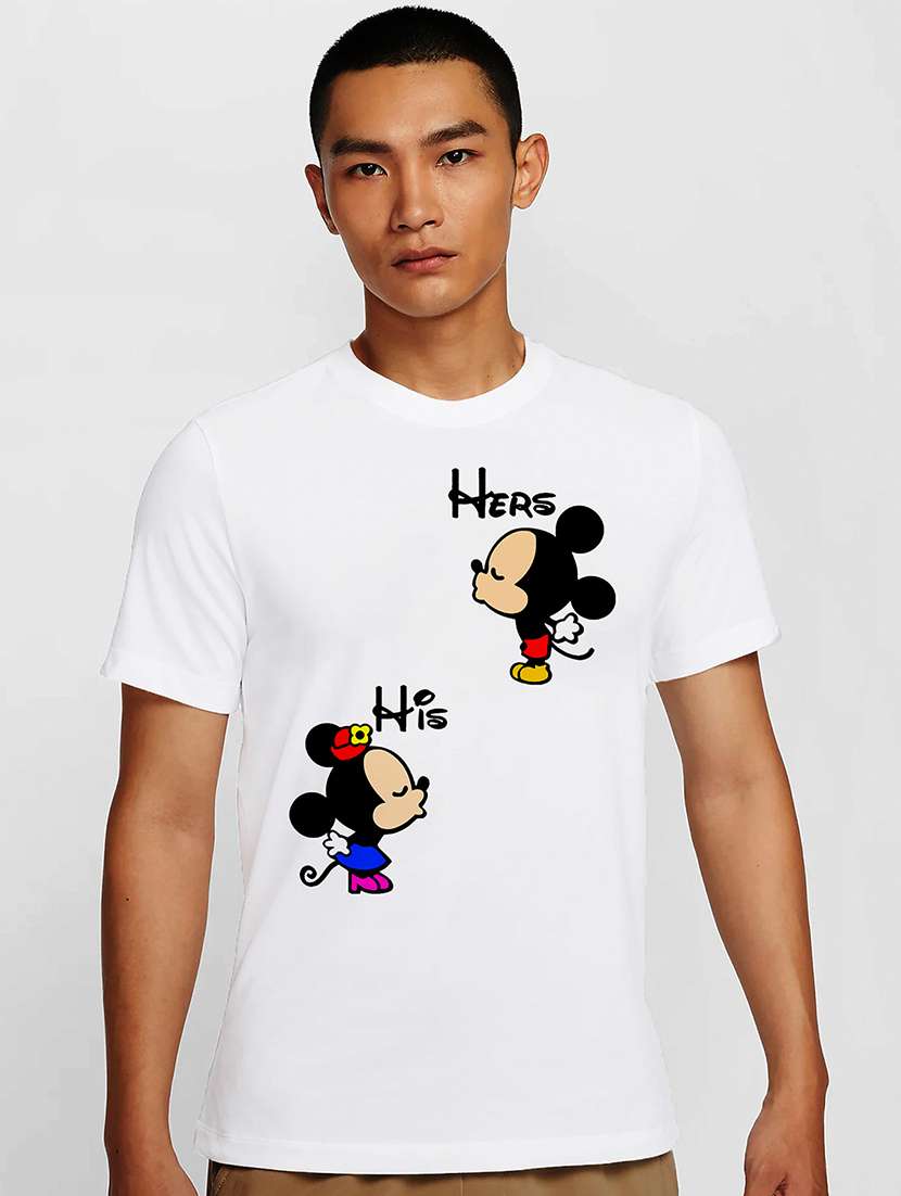 men white round neck regular fit t-shirt - 21841795 -  Zoom Image - 0