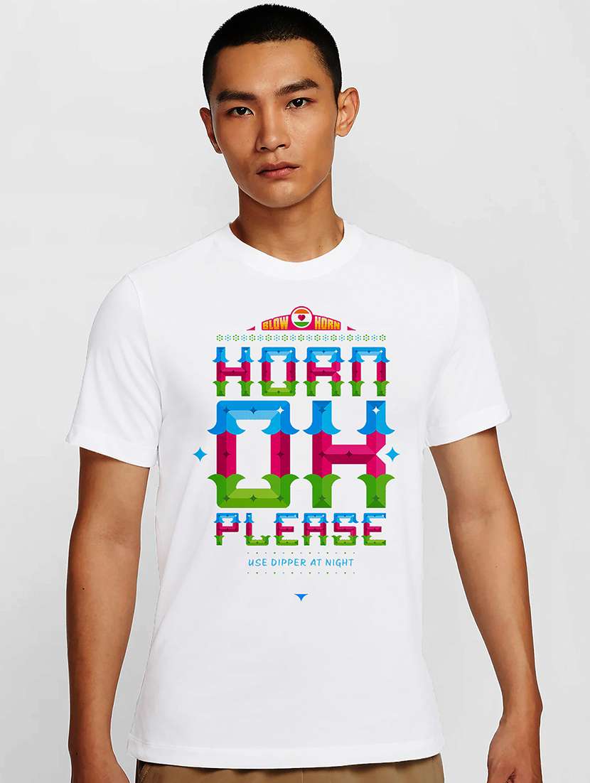 men white round neck regular fit t-shirt - 21841796 -  Zoom Image - 0