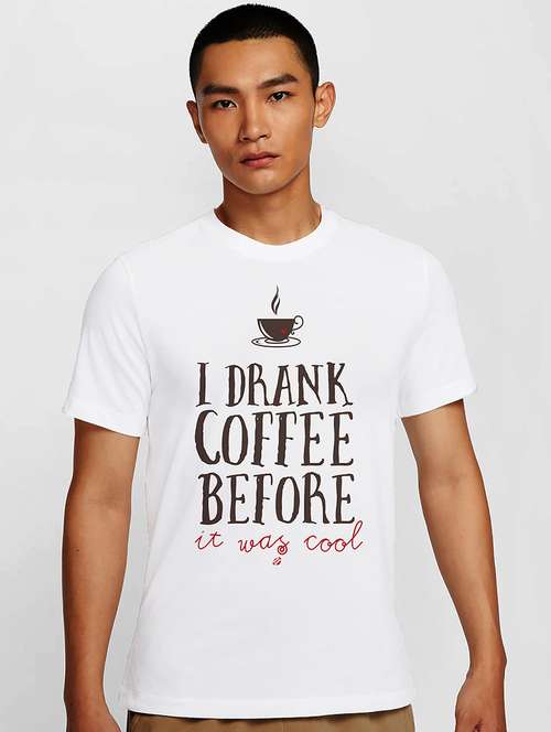 men white round neck regular fit t-shirt - 21841816 -  Standard Image - 0