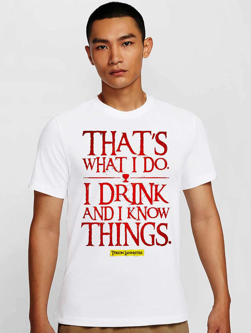 men white round neck regular fit t-shirt