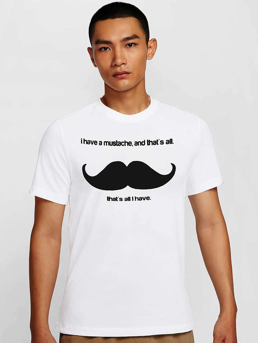 men white round neck regular fit t-shirt - 21841818 - Zoom Image - 0
