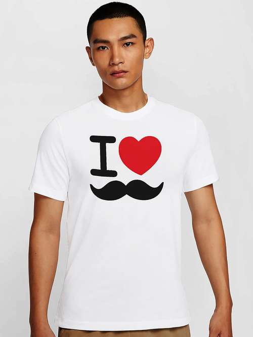 men white round neck regular fit t-shirt - 21841832 -  Standard Image - 0