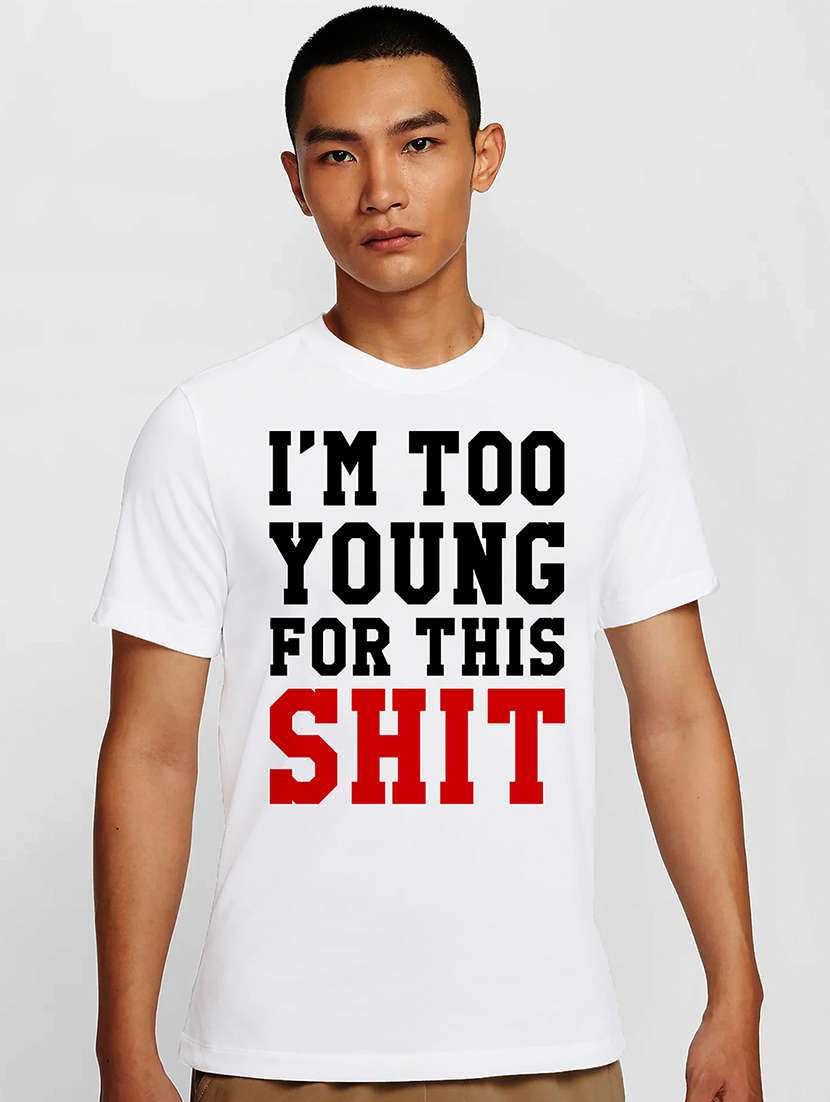 men white round neck regular fit t-shirt - 21841861 -  Zoom Image - 0