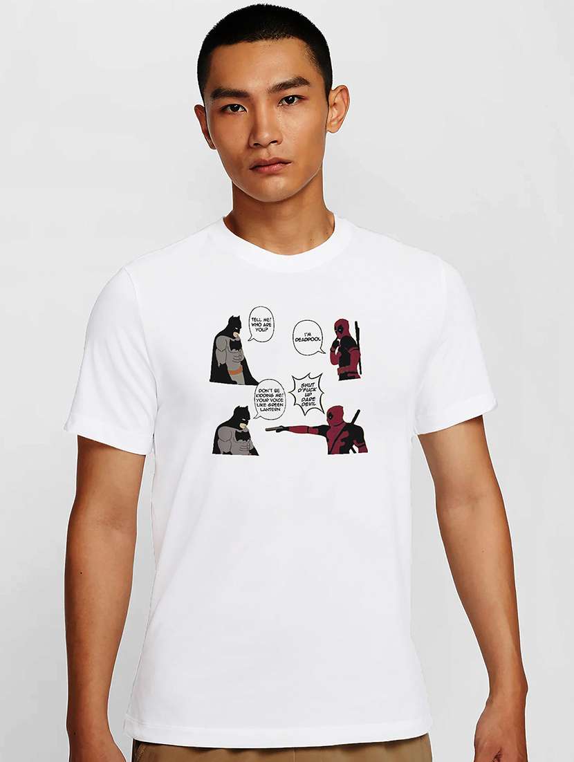 men white round neck regular fit t-shirt - 21841867 -  Zoom Image - 0