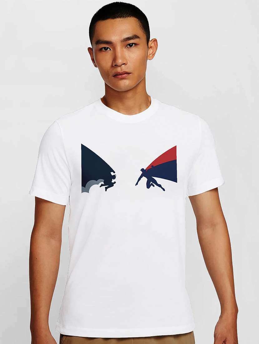 men white round neck regular fit t-shirt - 21841878 -  Zoom Image - 0