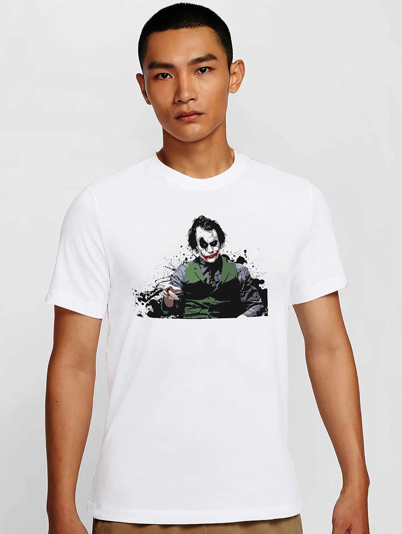 men white round neck regular fit t-shirt - 21841890 -  Zoom Image - 0