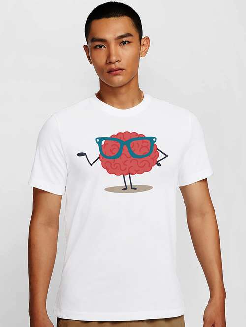 men white round neck regular fit t-shirt - 21841894 -  Standard Image - 0