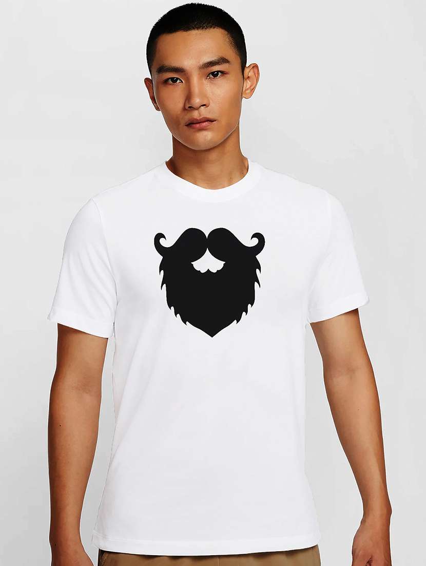 men white round neck regular fit t-shirt - 21841922 -  Zoom Image - 0