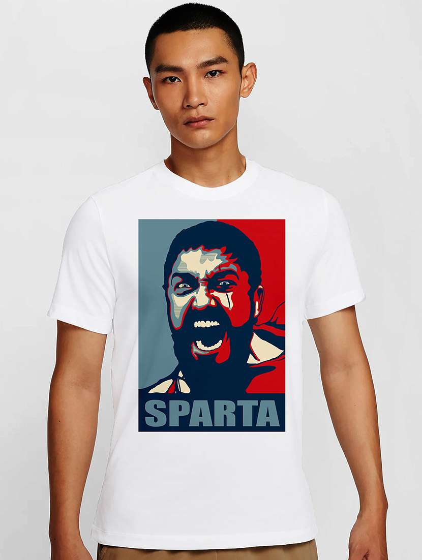 men white round neck regular fit t-shirt - 21841923 -  Zoom Image - 0