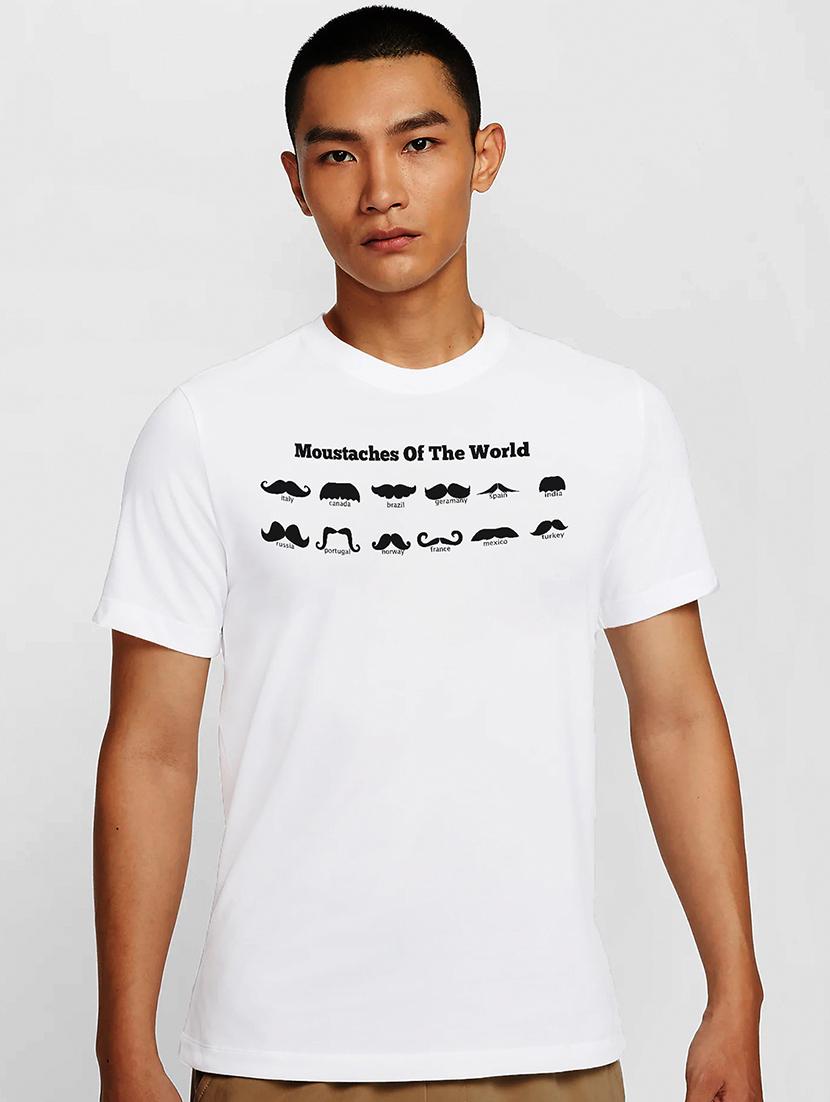 men white round neck regular fit t-shirt - 21841957 - Zoom Image - 0