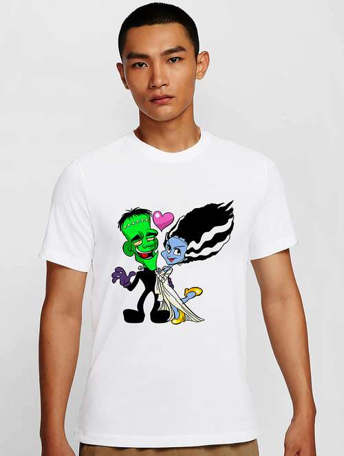 men white round neck regular fit t-shirt - 21841958 -  Standard Image - 0