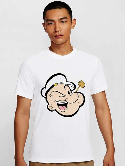 men white round neck regular fit t-shirt - 21842000 - Standard Image - 0