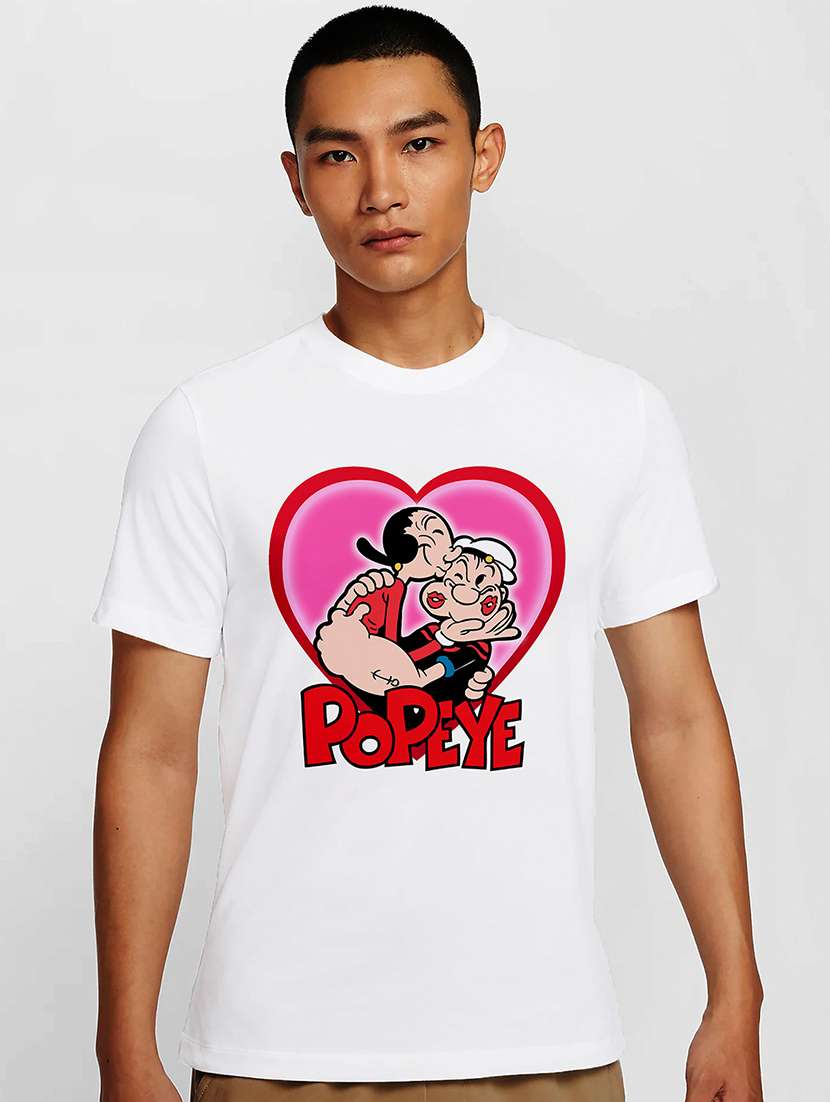men white round neck regular fit t-shirt
