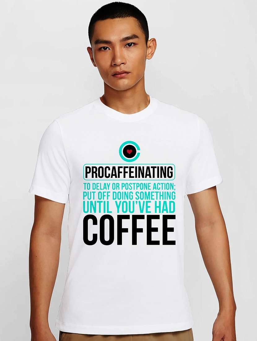 men white round neck regular fit t-shirt - 21842011 -  Zoom Image - 0