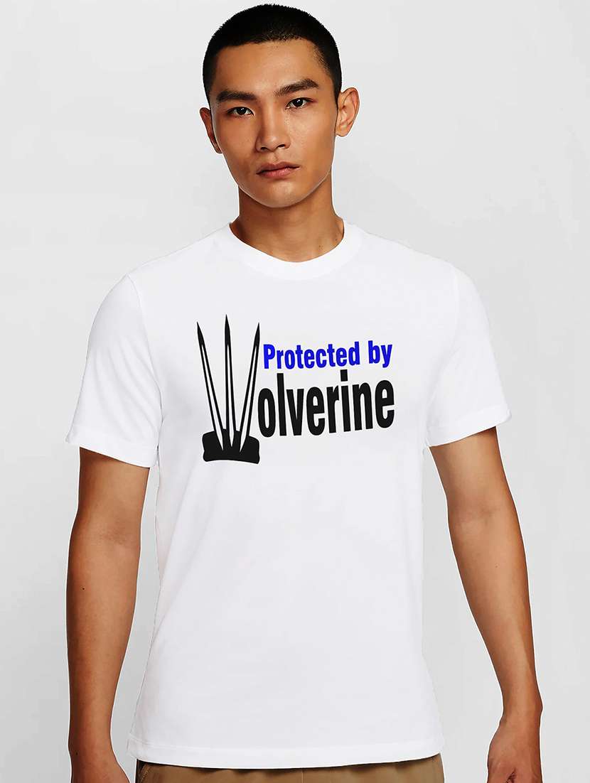 men white round neck regular fit t-shirt