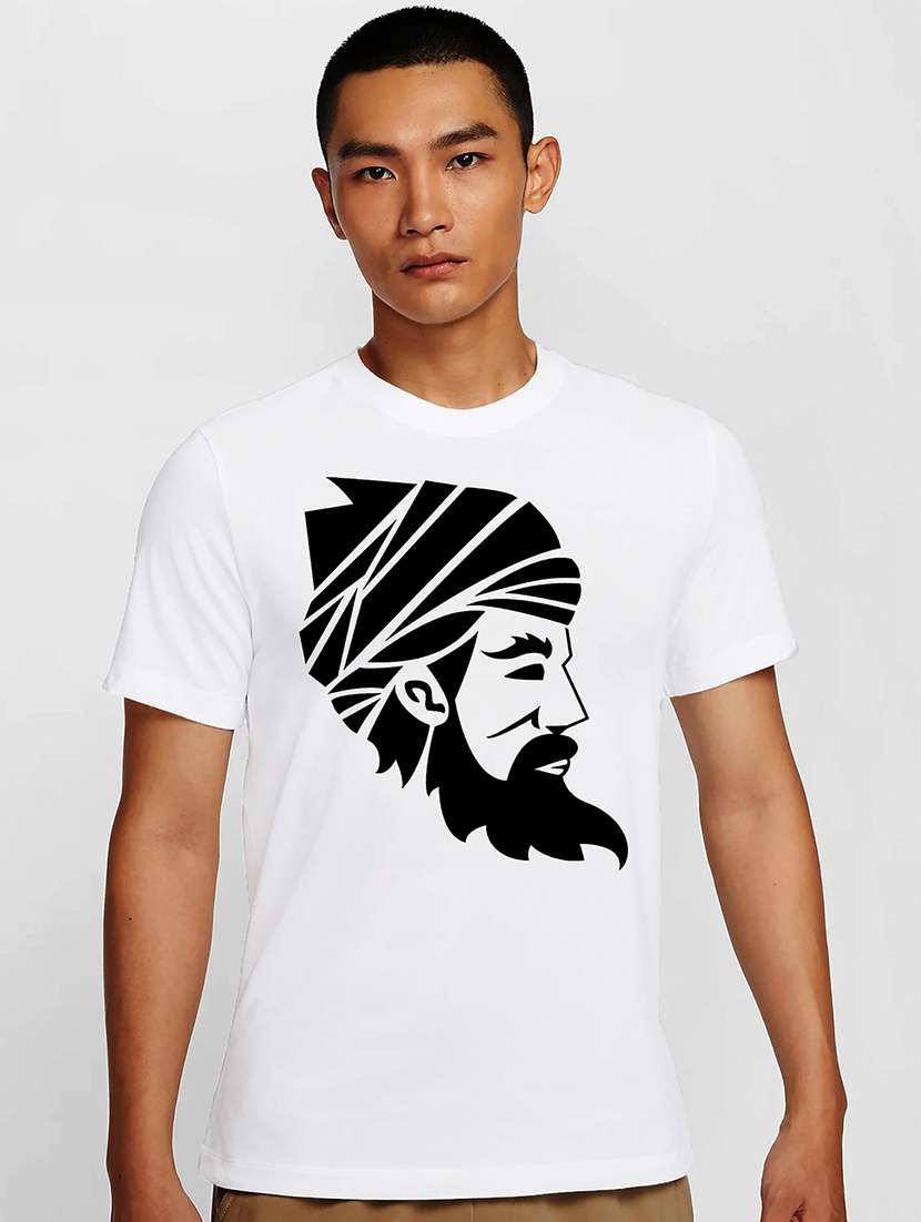 men white round neck regular fit t-shirt - 21842020 - Zoom Image - 0
