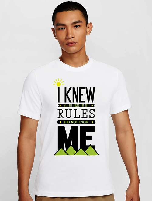 men white round neck regular fit t-shirt - 21842022 -  Standard Image - 0